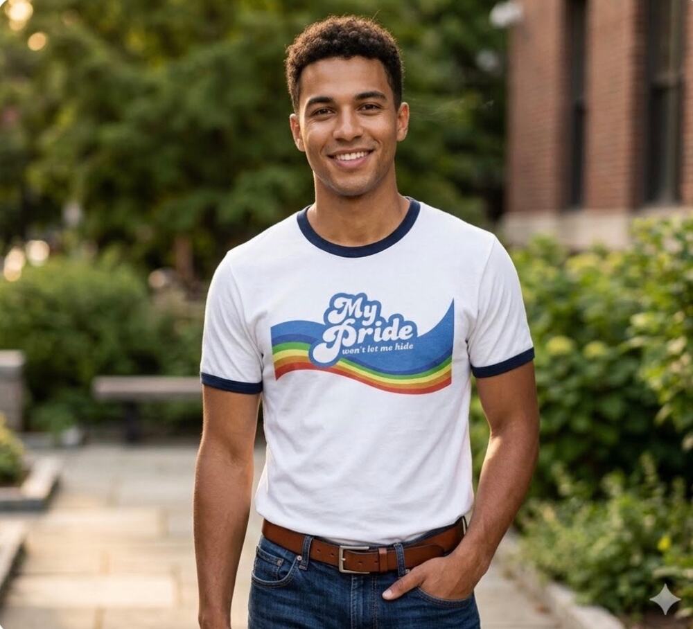 My Pride Won’t Let Me Hide Gay Pride T-Shirt LGBTQ Rainbow Tee XL Bella + Canvas